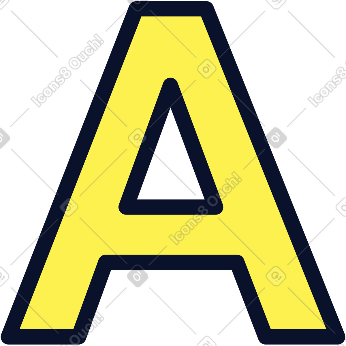 Lettera a illustrazione in stile Flexy scarica in PNG, SVG