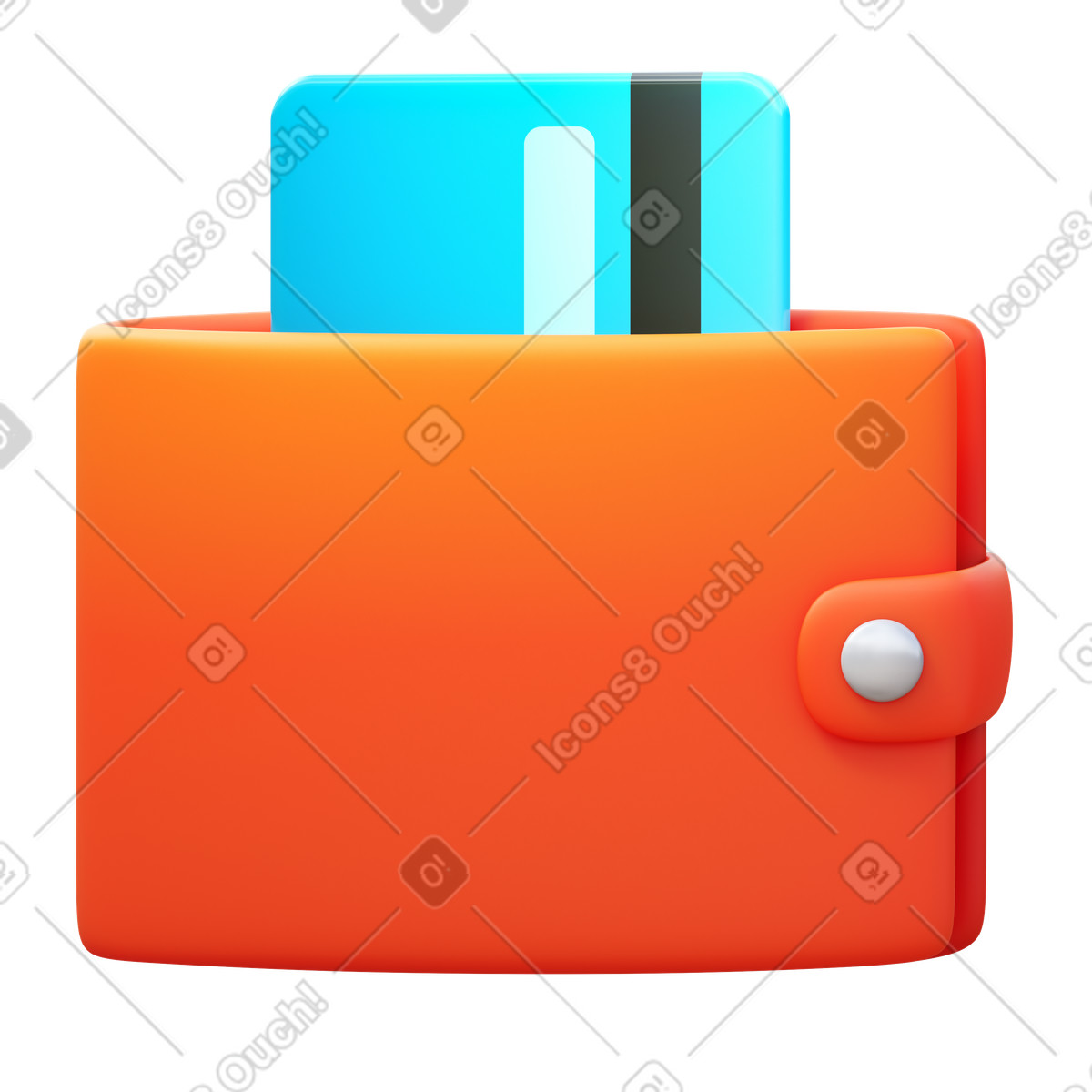 Card wallet illustration in 3D Fluency style download in PNG, SVG