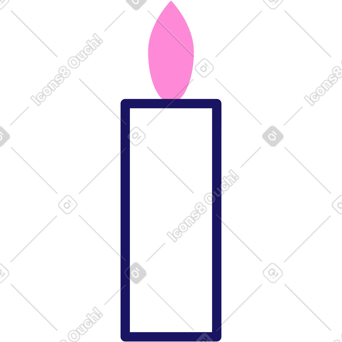Ilustração de Vela em no estilo Matey para baixar em PNG, SVG