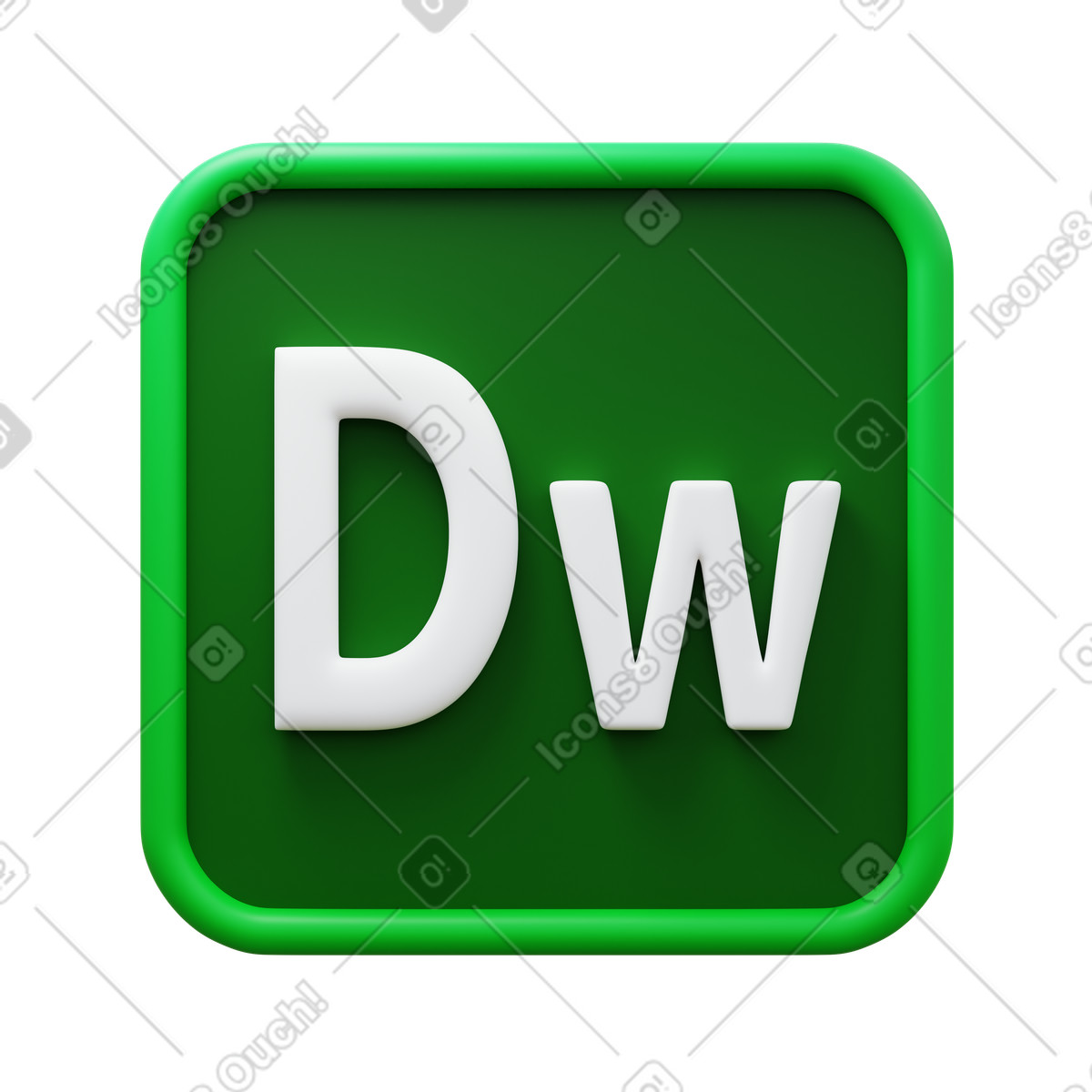 Adobe dreamweaver illustrazione in stile 3D Fluency scarica in PNG, SVG