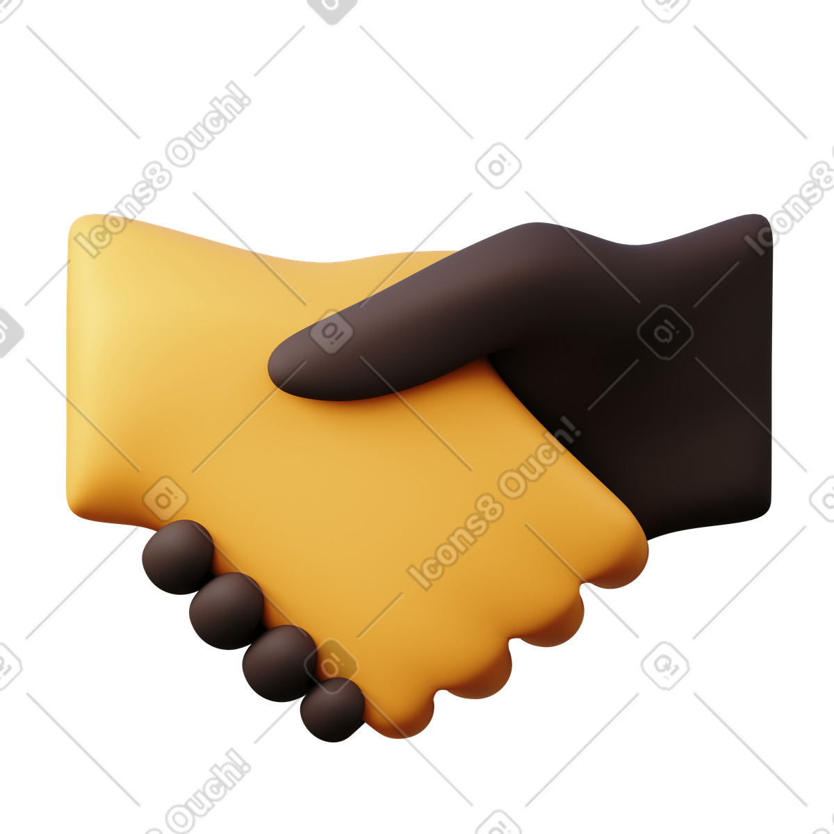 3D Sugary スタイルの Handshake のイラストをPNG、SVG形式でダウンロード