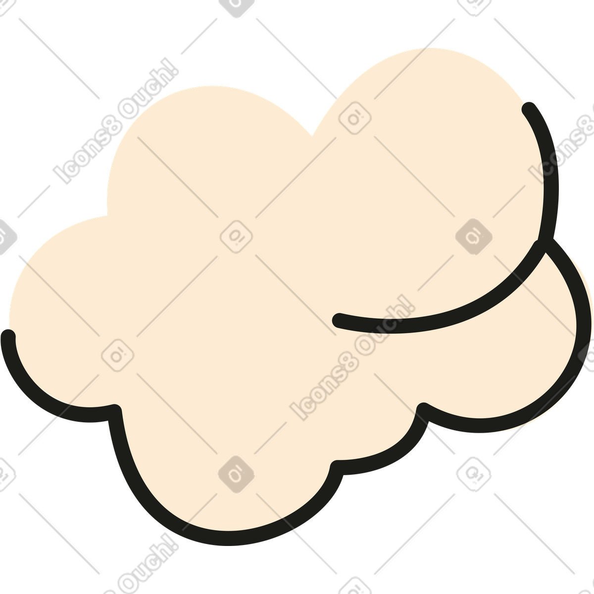 Rubber スタイルの Cloud のイラストをPNG、SVG形式でダウンロード