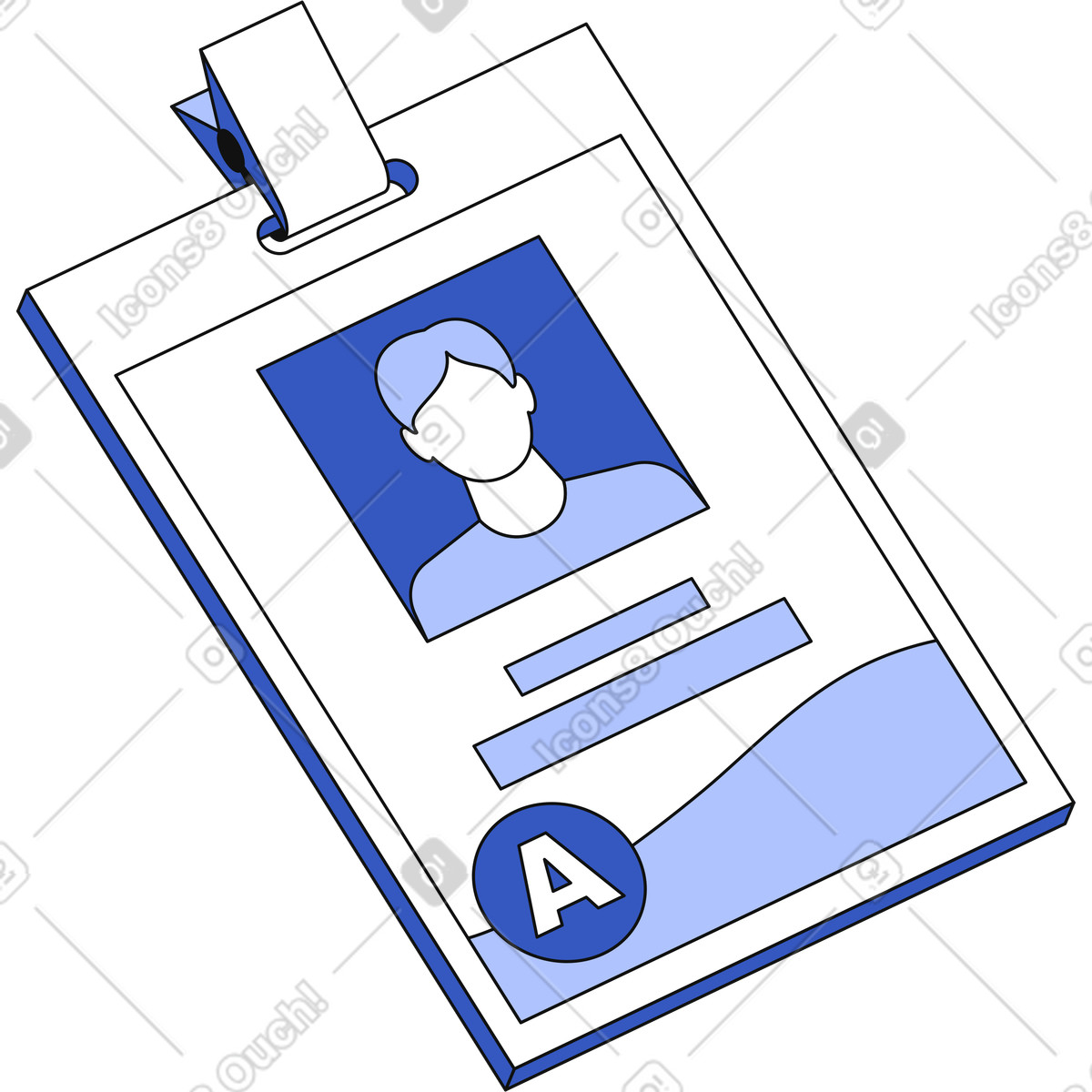 Illustration Carte d'identité dans le style Techny à télécharger aux formats PNG, SVG