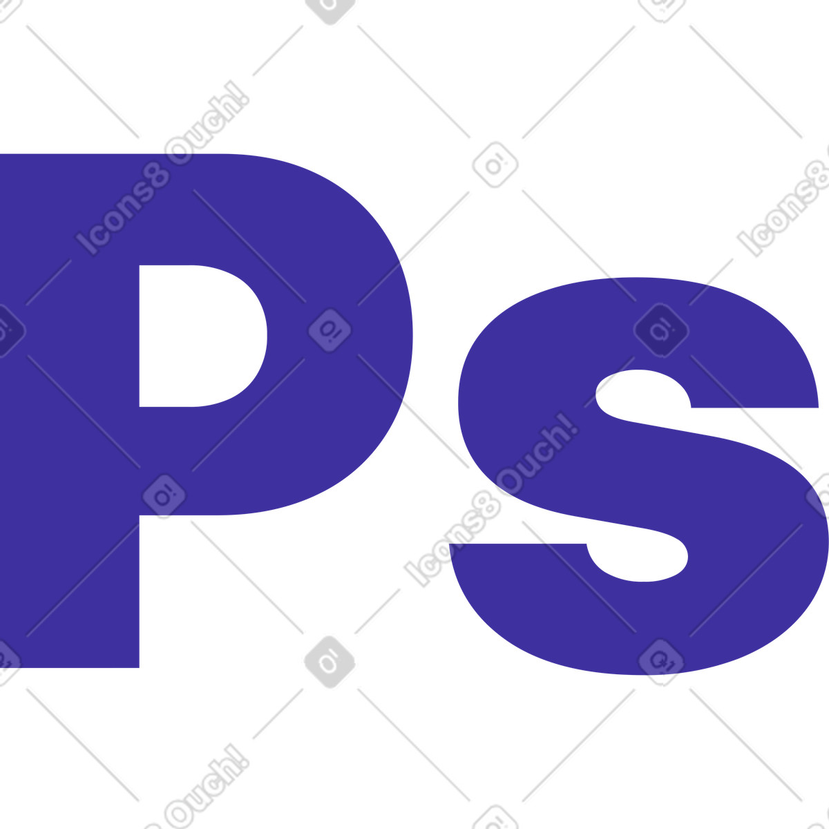 Ilustración Texto del logotipo de adobe photoshop en estilo Levels a descargar en PNG y SVG