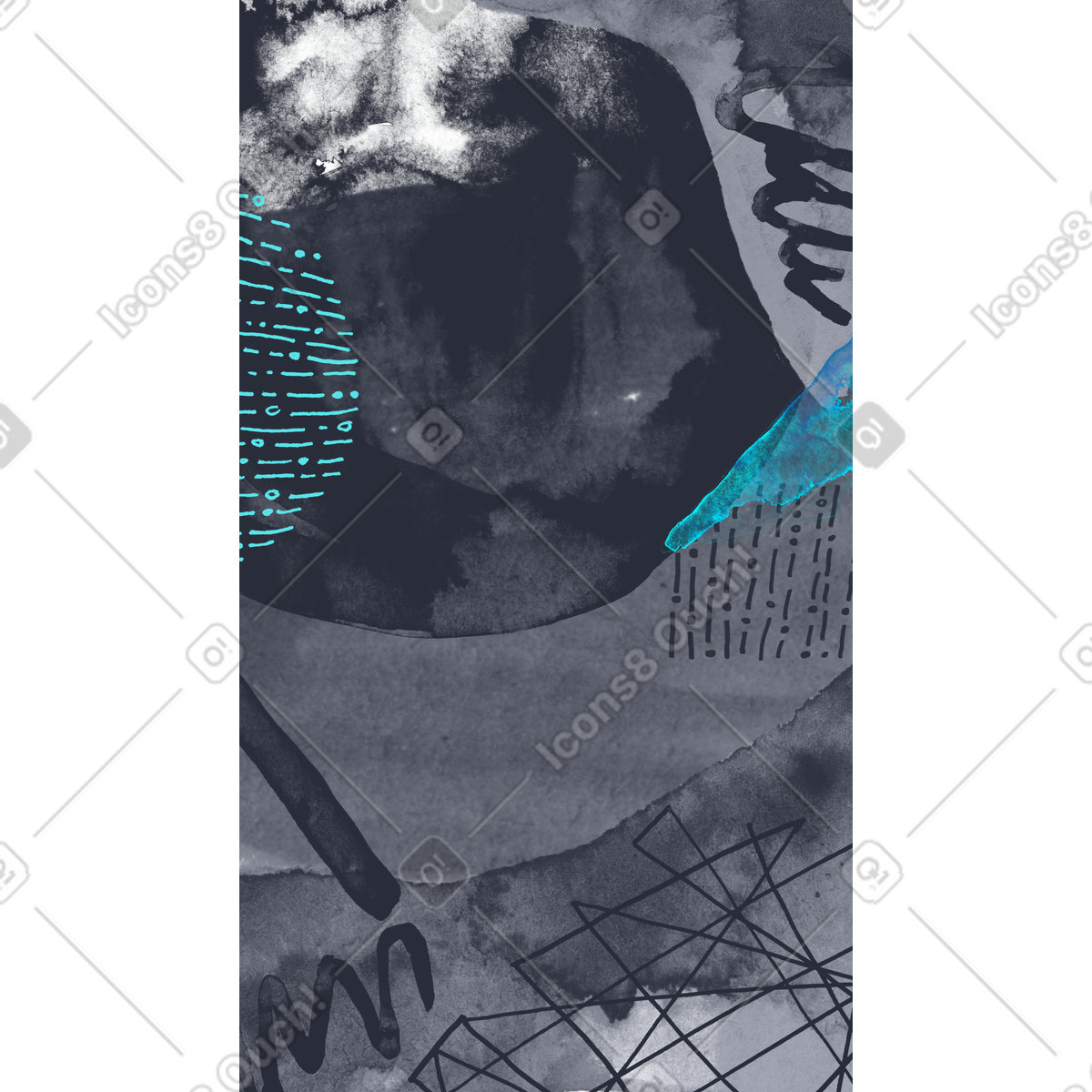 Ilustración Fondo de acuarela oscura en estilo Experimental a descargar en PNG y SVG