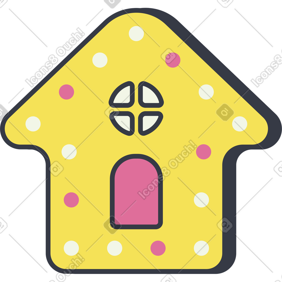 Ilustración Casa de jengibre en estilo Abstract a descargar en PNG y SVG