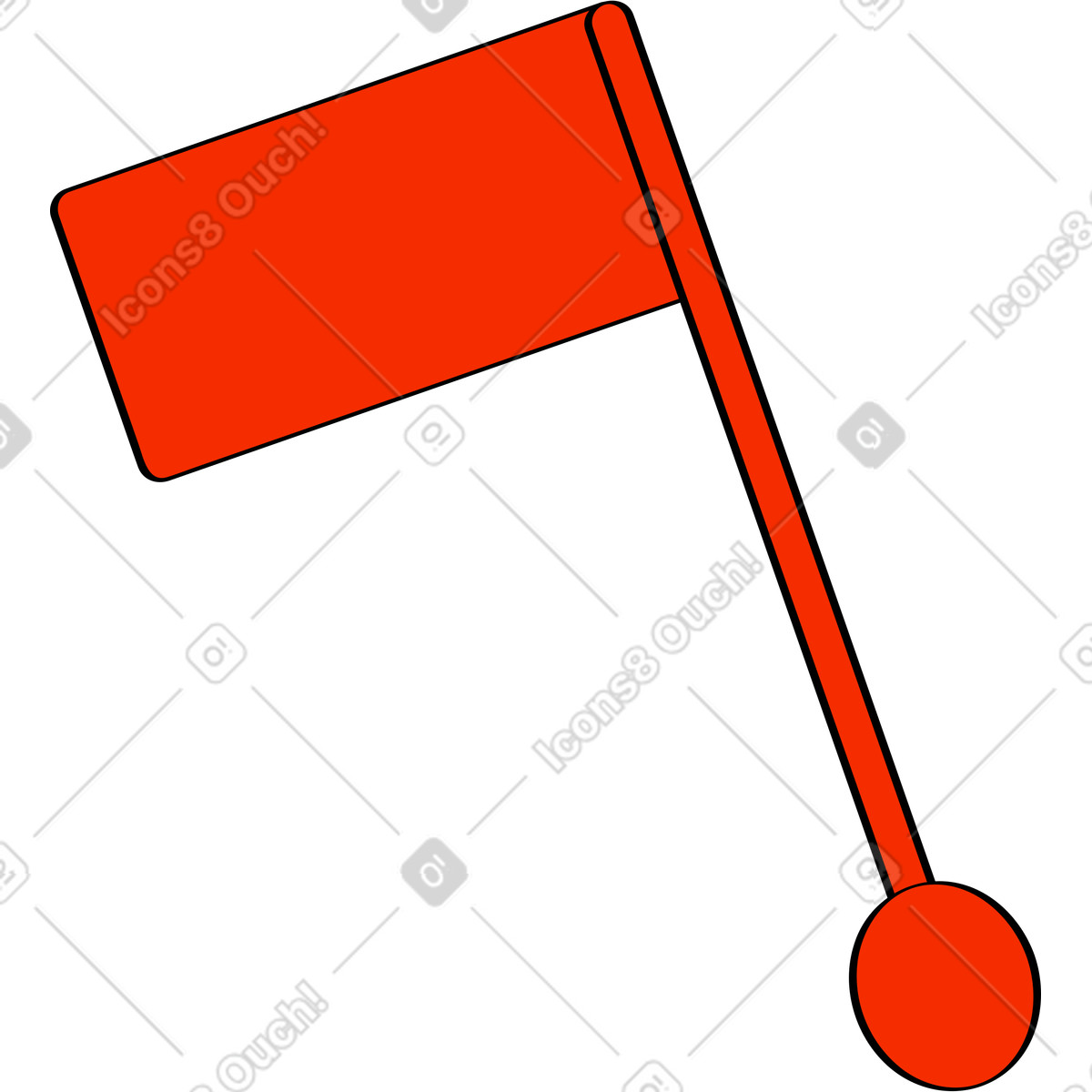 Illustration Drapeau dans le style Looney à télécharger aux formats PNG, SVG