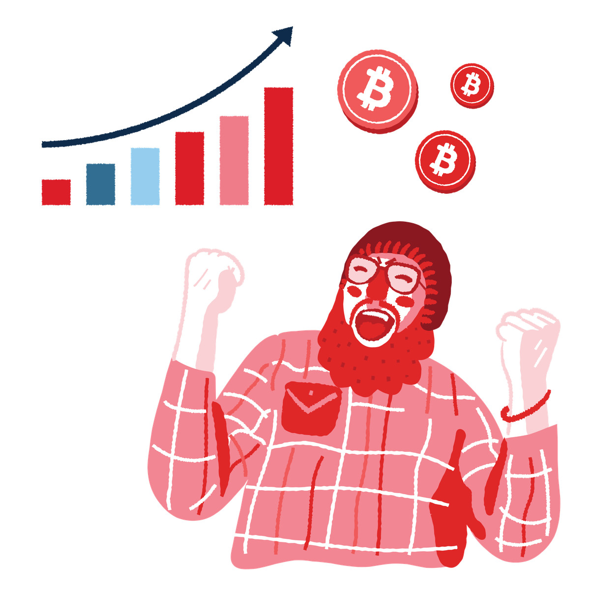 Иллюстрация Bitcoin mining в стиле Cherry — скачать в форматах PNG, SVG