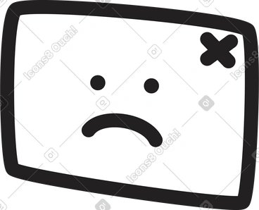 Finestra con faccia triste PNG, SVG