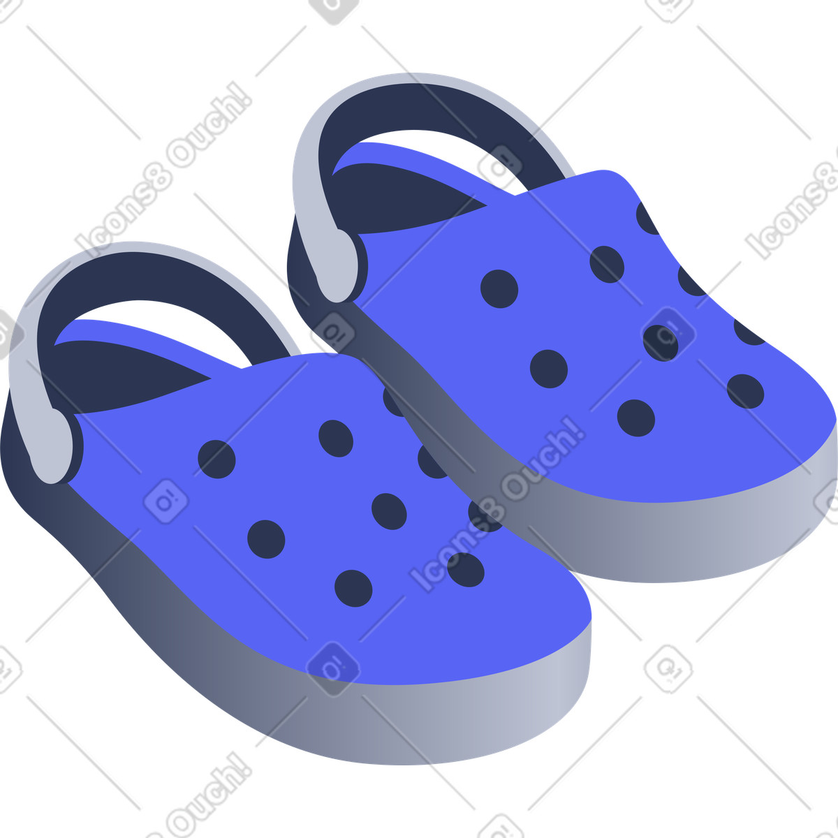 Ilustração de Tamancos em no estilo Lucent para baixar em PNG, SVG