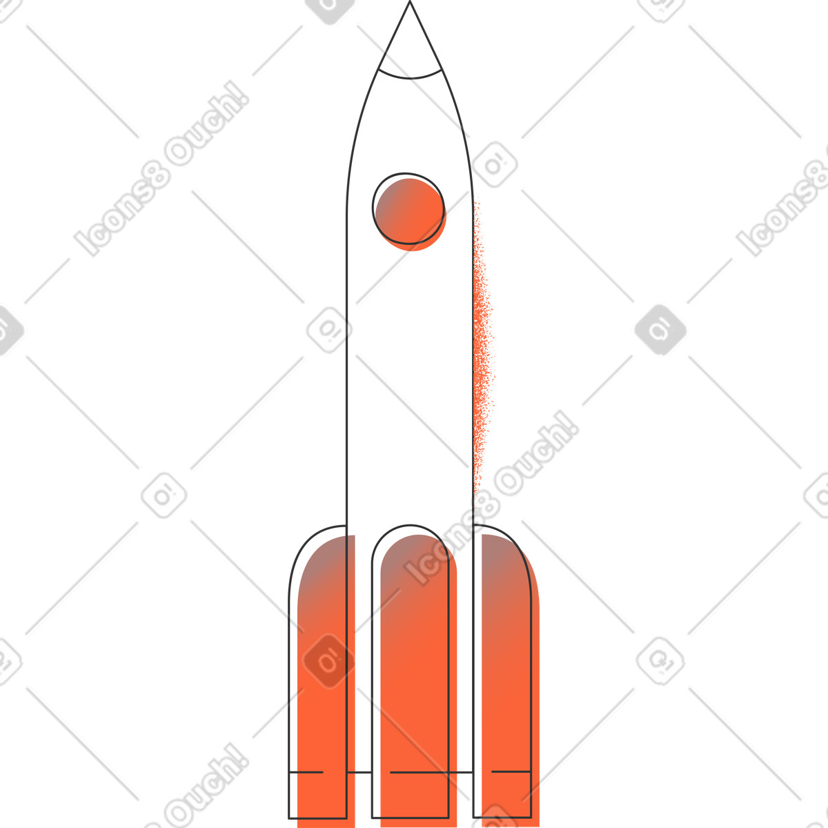下载 Crayon 风格的 火箭 插画，支持 PNG、SVG 格式