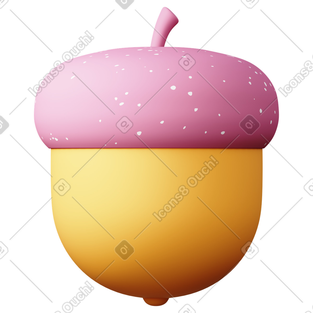 Illustration Noix dans le style 3D Sugary à télécharger aux formats PNG, SVG