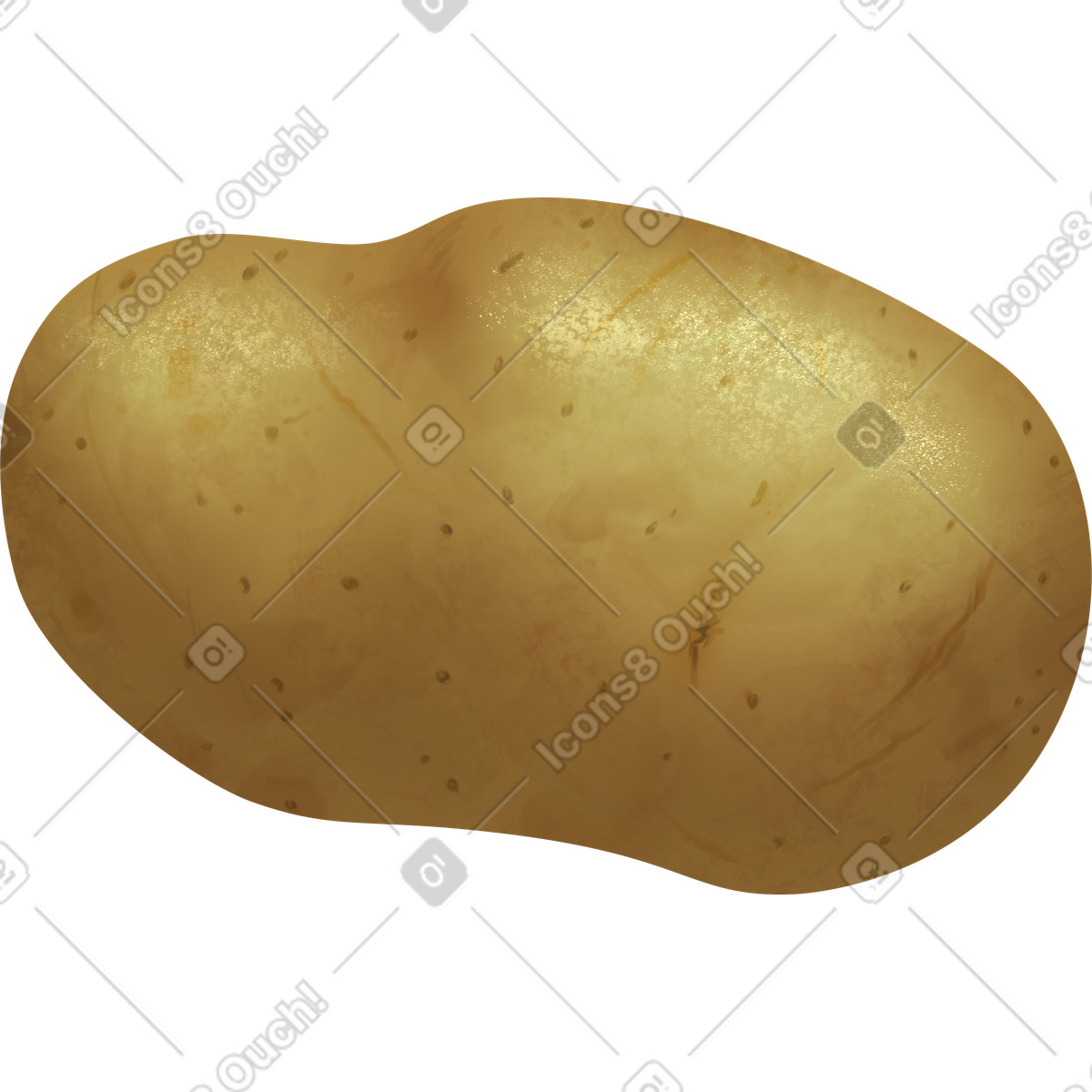 Potato illustration featuring a fresh vegetable clipart in PNG, SVG, GIF