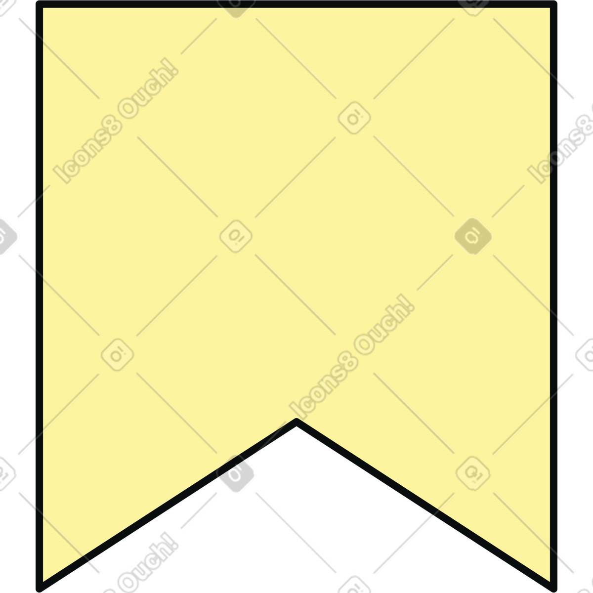 Illustration Marque-page ou jaune dans le style Teko à télécharger aux formats PNG, SVG