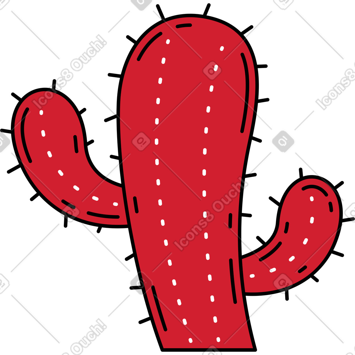 Ilustração de Cactus em no estilo Ruby para baixar em PNG, SVG