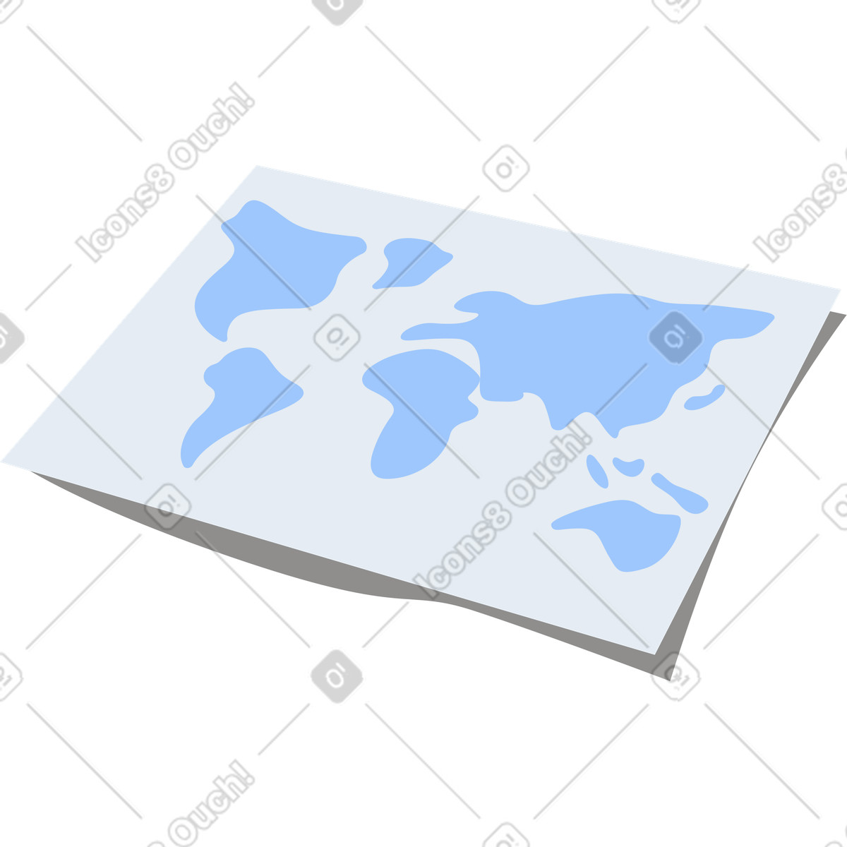 Mappa del mondo illustrazione in stile Editorial scarica in PNG, SVG