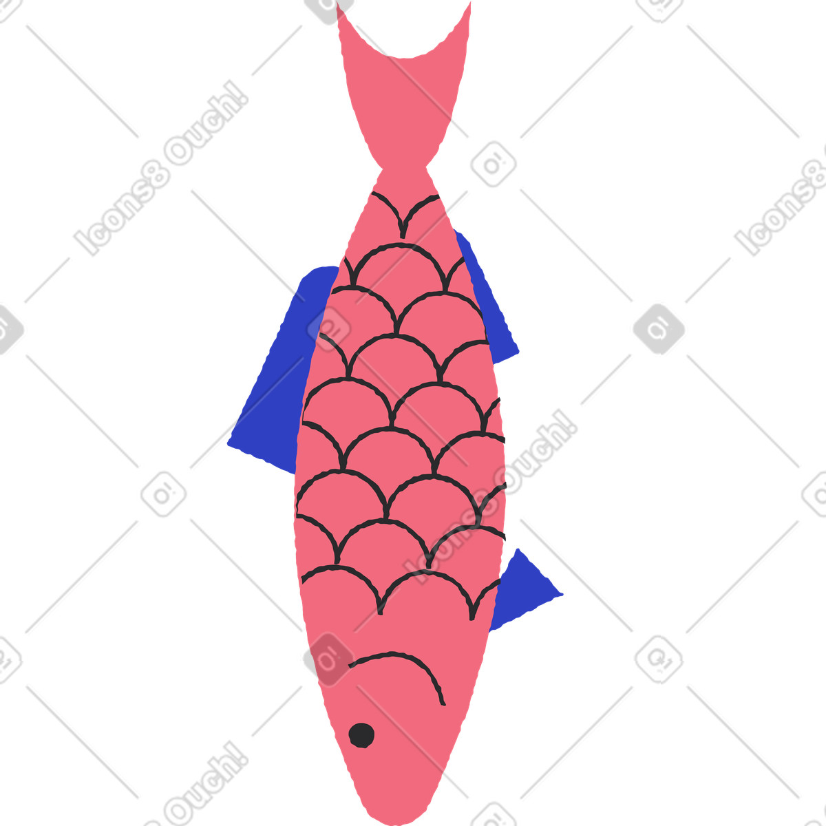 下载 Pablo 风格的 鱼 插画，支持 PNG、SVG 格式