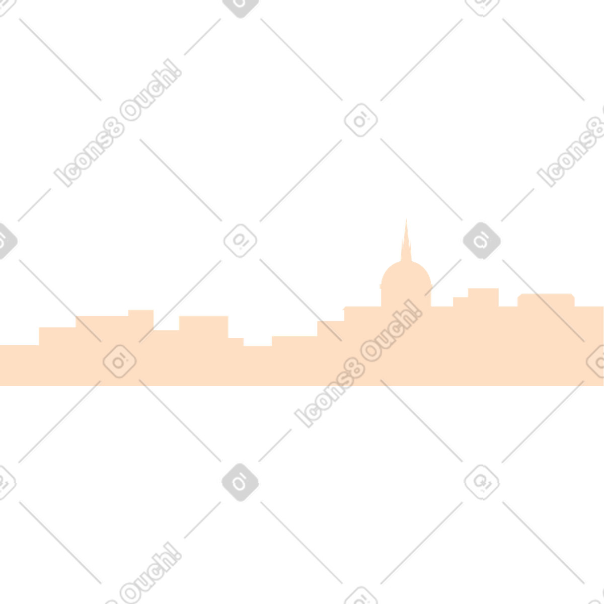 下载 Vivid 风格的 黄色剪影城市 插画，支持 PNG、SVG 格式