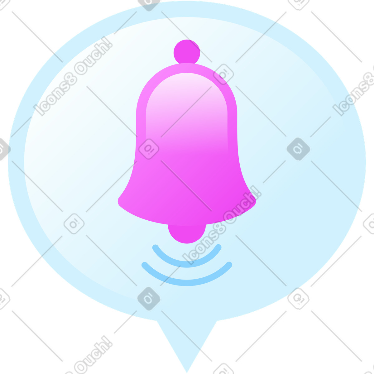 Glossy スタイルの 通知バブル のイラストをPNG、SVG形式でダウンロード