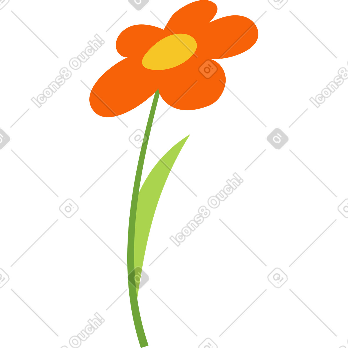 Ilustración Flor en estilo Catchy a descargar en PNG y SVG