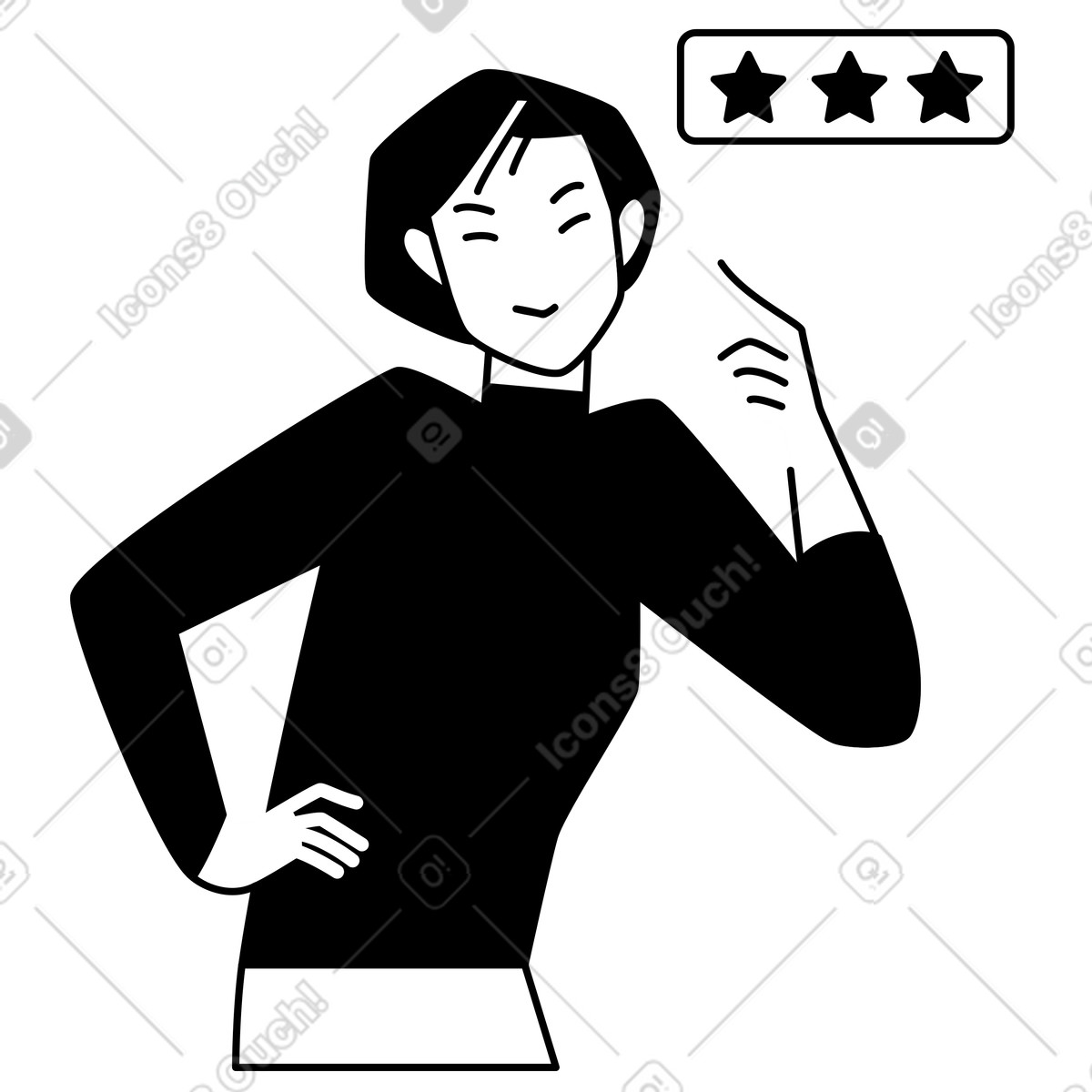 Cliente insoddisfatto, recensione negativa illustrazione in stile Weekday scarica in PNG, SVG