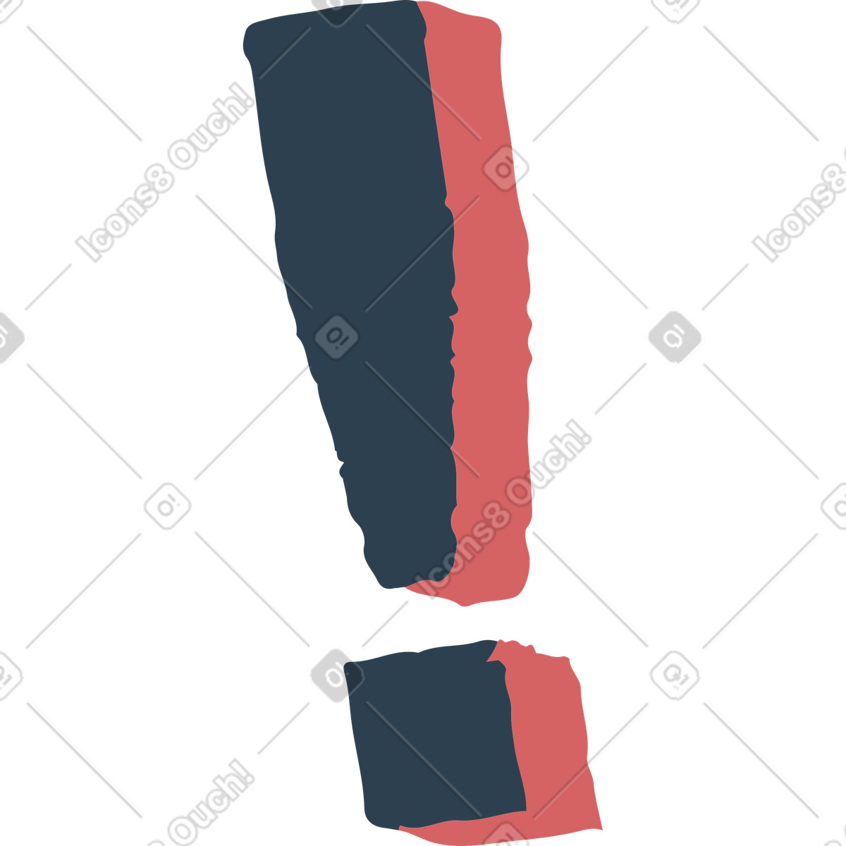 Flamenco 스타일의 느낌표 일러스트레이션 PNG, SVG 다운로드