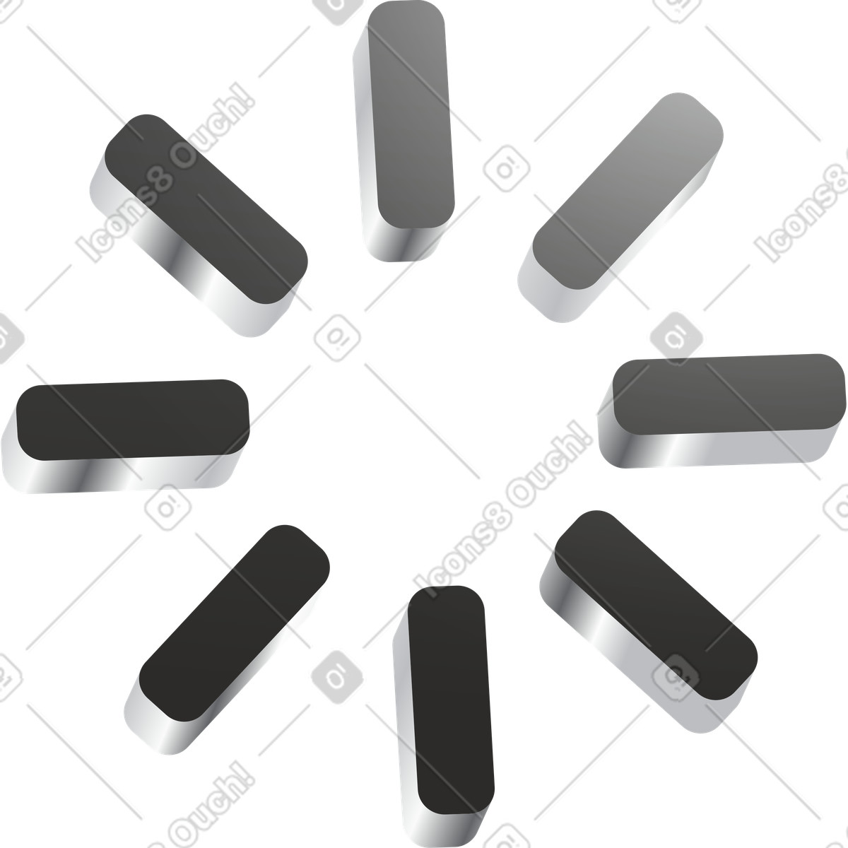 Loading illustration in Token style download in PNG, SVG