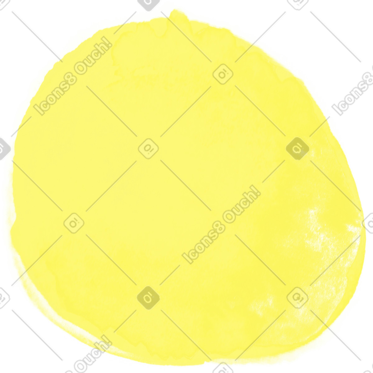 Inky 스타일의 Yellow round spot 일러스트레이션 PNG, SVG 다운로드
