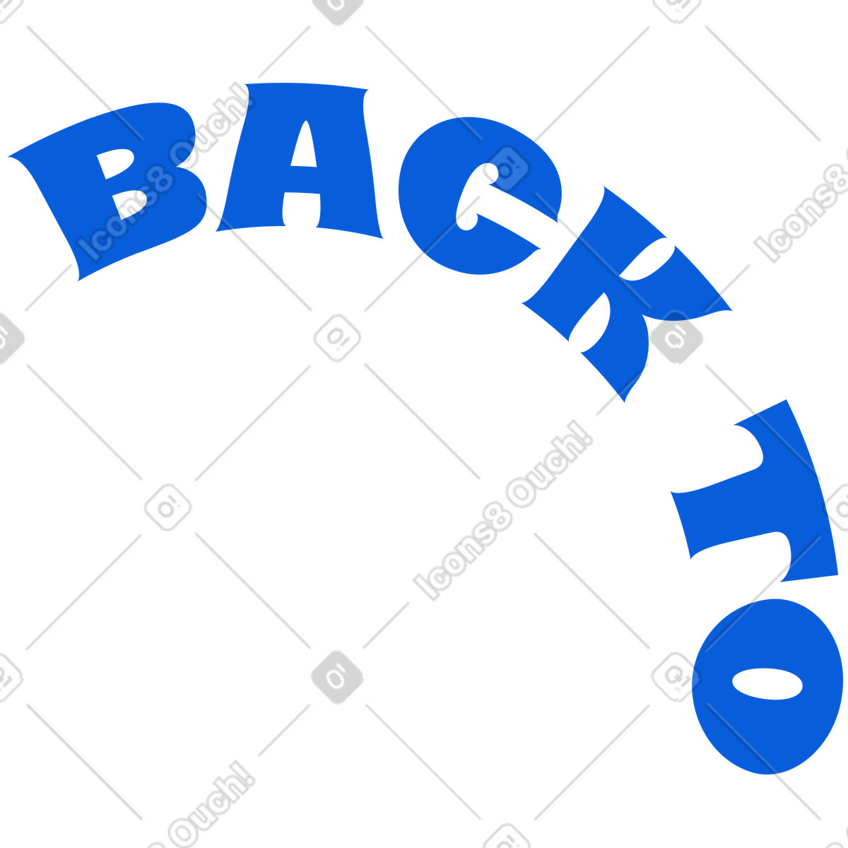 Lettering back to text illustration in Handy Line style download in PNG, SVG
