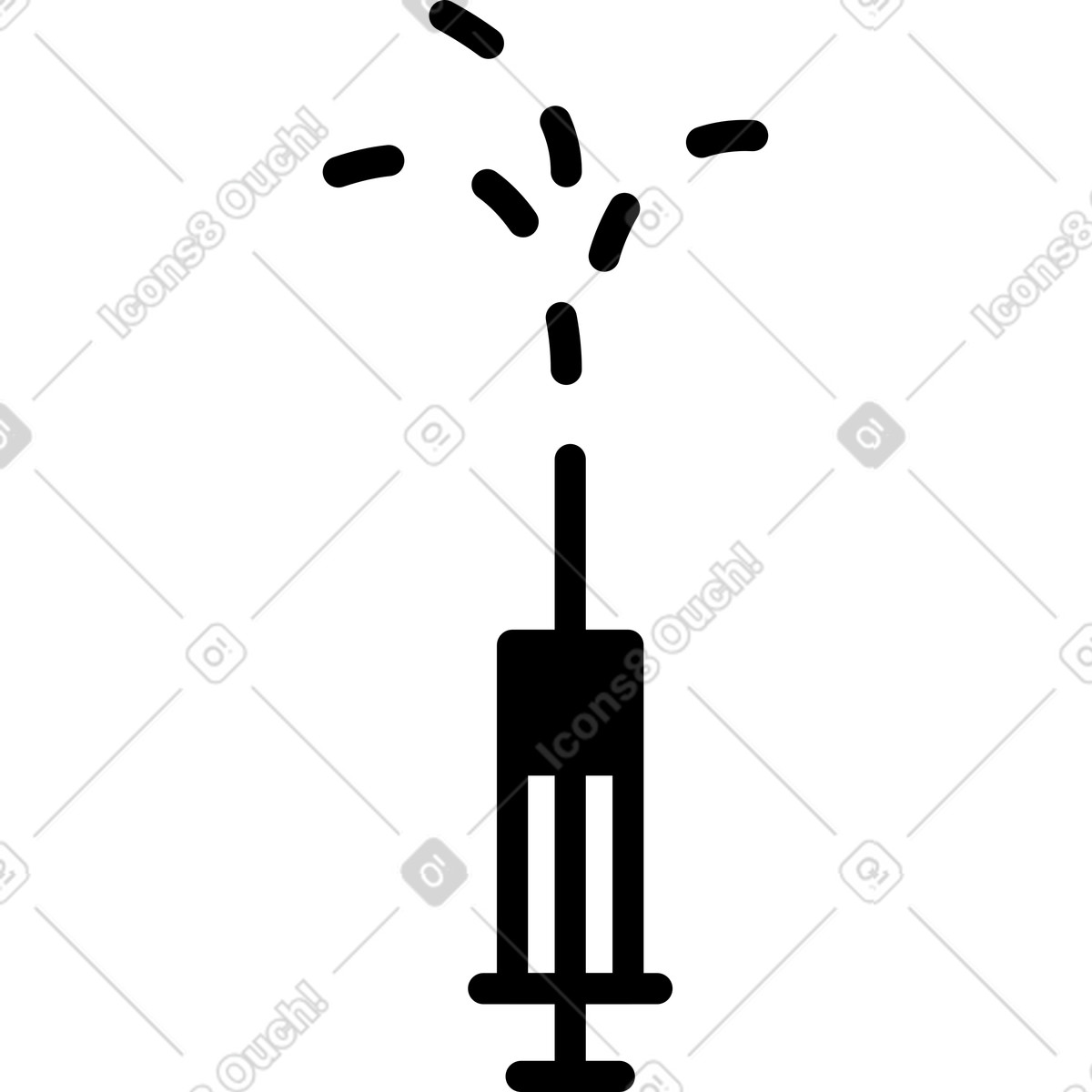 Ilustración Covid vaccine syringe en estilo Transistor a descargar en PNG y SVG