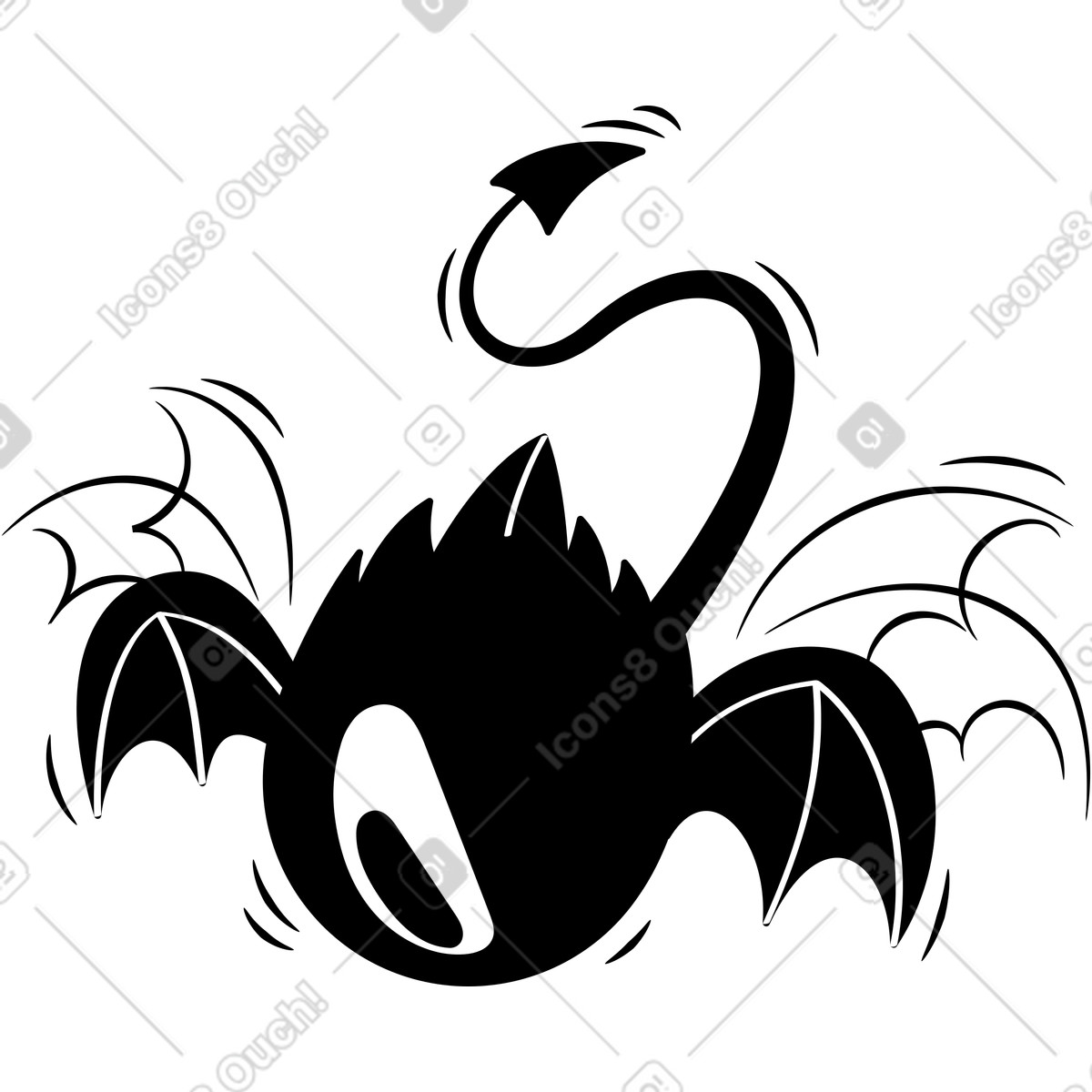 Ilustração de 1 em no estilo Looney para baixar em PNG, SVG