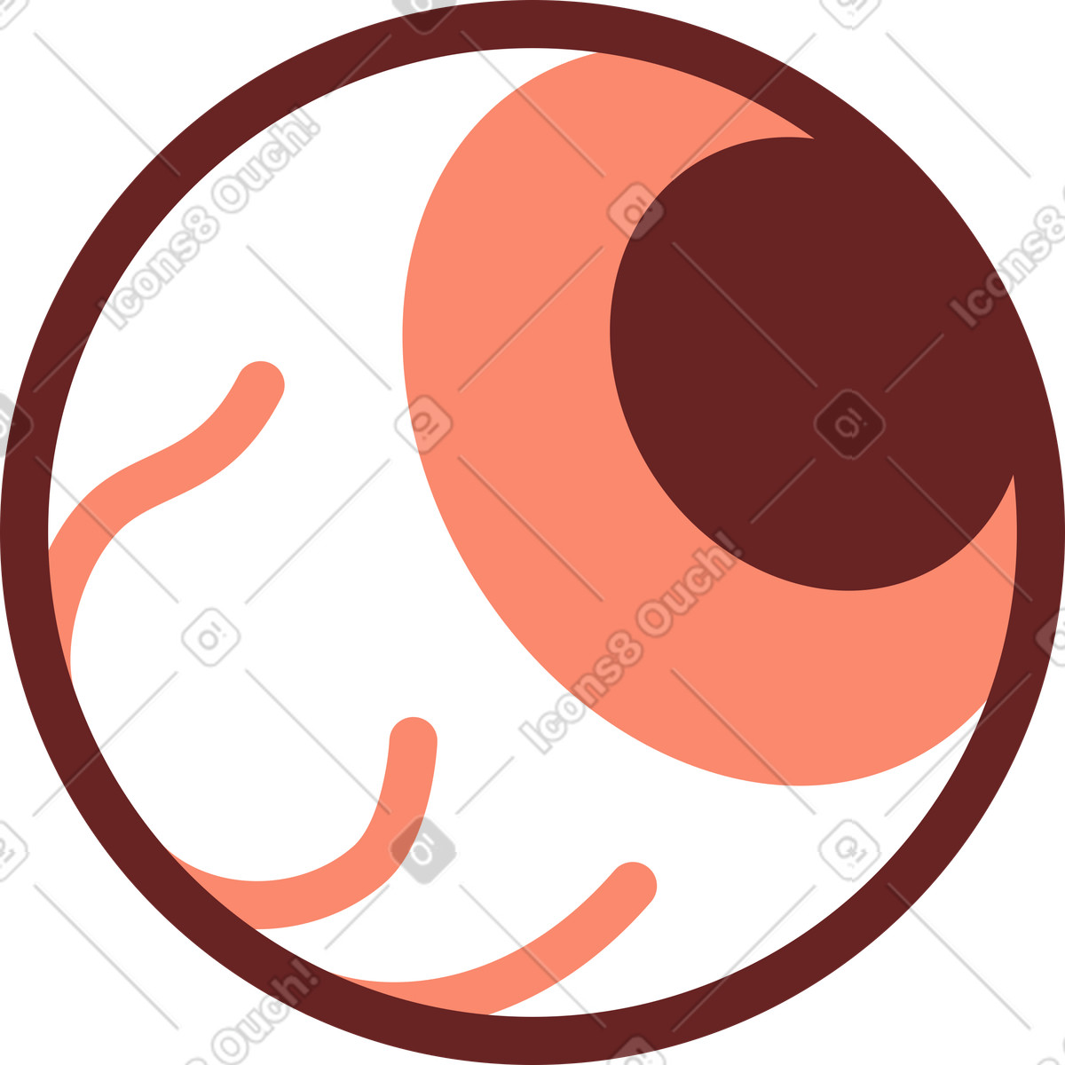 Occhio illustrazione in stile Storyline scarica in PNG, SVG