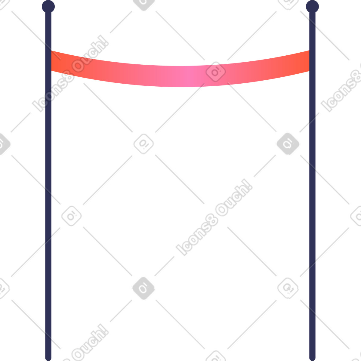 Ilustración Cinta de meta en estilo Beam a descargar en PNG y SVG