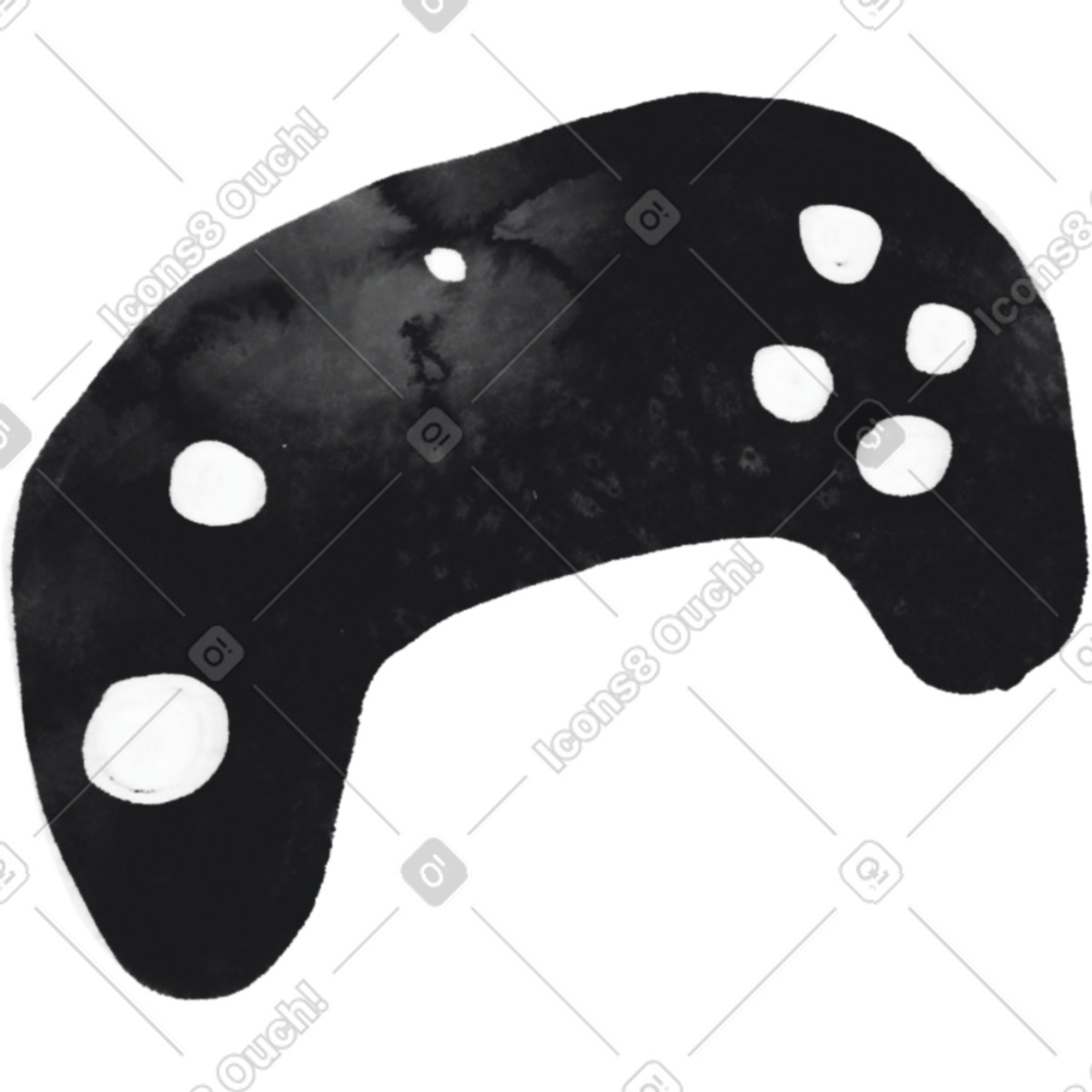 Ilustração de Gamepad controller em no estilo Inky para baixar em PNG, SVG