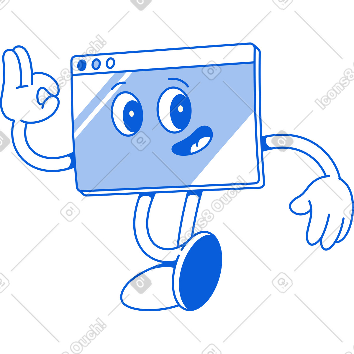 Ilustração de Navegador em no estilo Handy Line para baixar em PNG, SVG