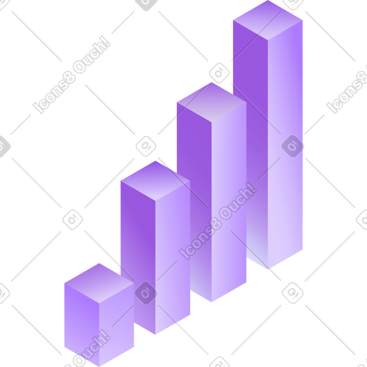 Diagrammbalken nach oben-Illustration im Hi-tech-Stil als Download in PNG, SVG