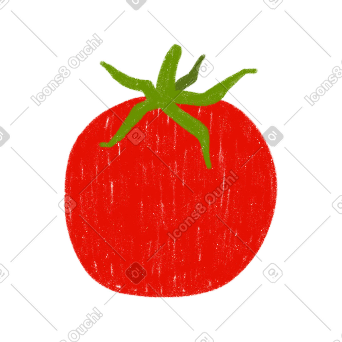 Cozy 스타일의 토마토 일러스트레이션 PNG, SVG 다운로드
