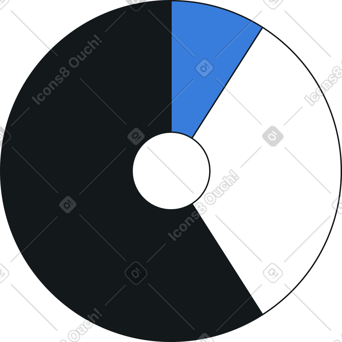 Ilustración Gráfico de donas en estilo Midnight a descargar en PNG y SVG