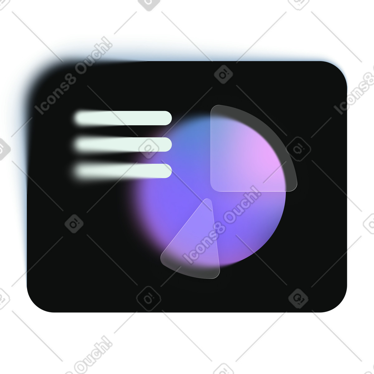 Performance chart insights, Digital data analysis, KPI monitoring dashboard illustration in Void style download in PNG, SVG