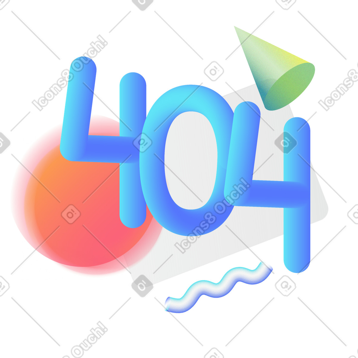 Ilustração de Erro quatrocentos e quatro em no estilo Morphis para baixar em PNG, SVG