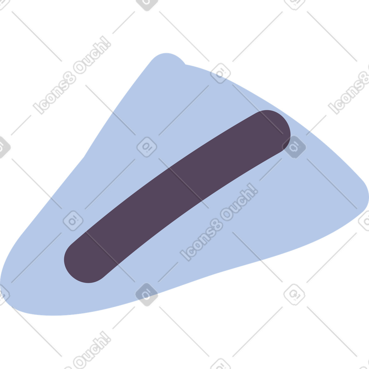 Aeroplano di carta illustrazione in stile Pluto scarica in PNG, SVG