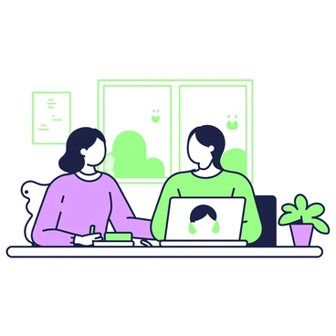 A person having a virtual therapy session on a laptop in a home office