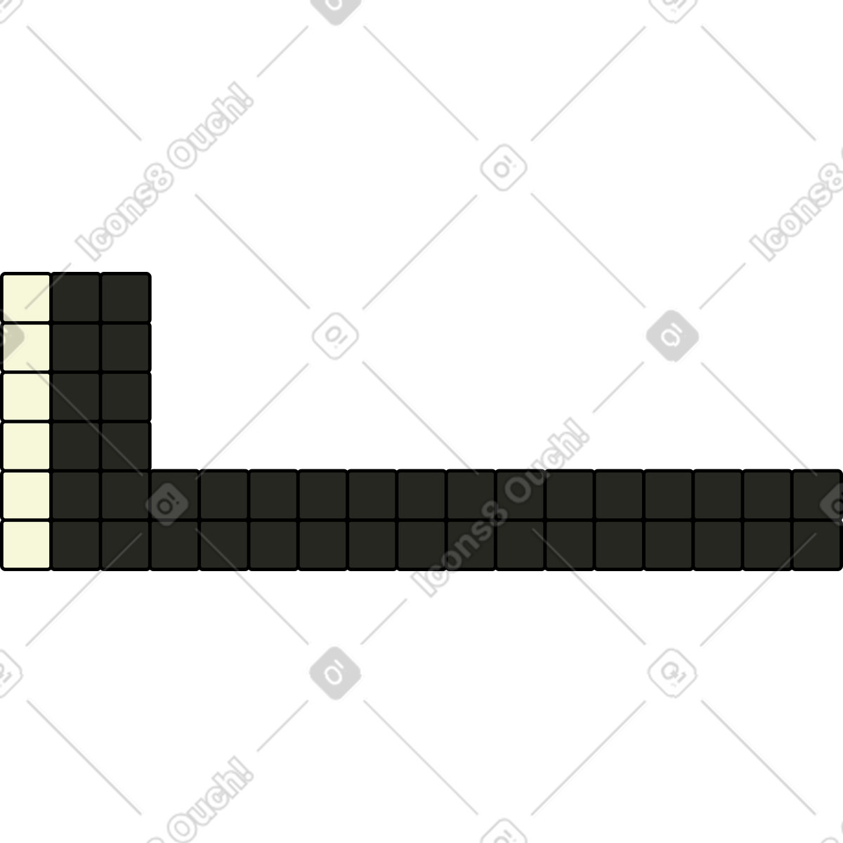 Ilustración Tetris serpiente en estilo Retro a descargar en PNG y SVG