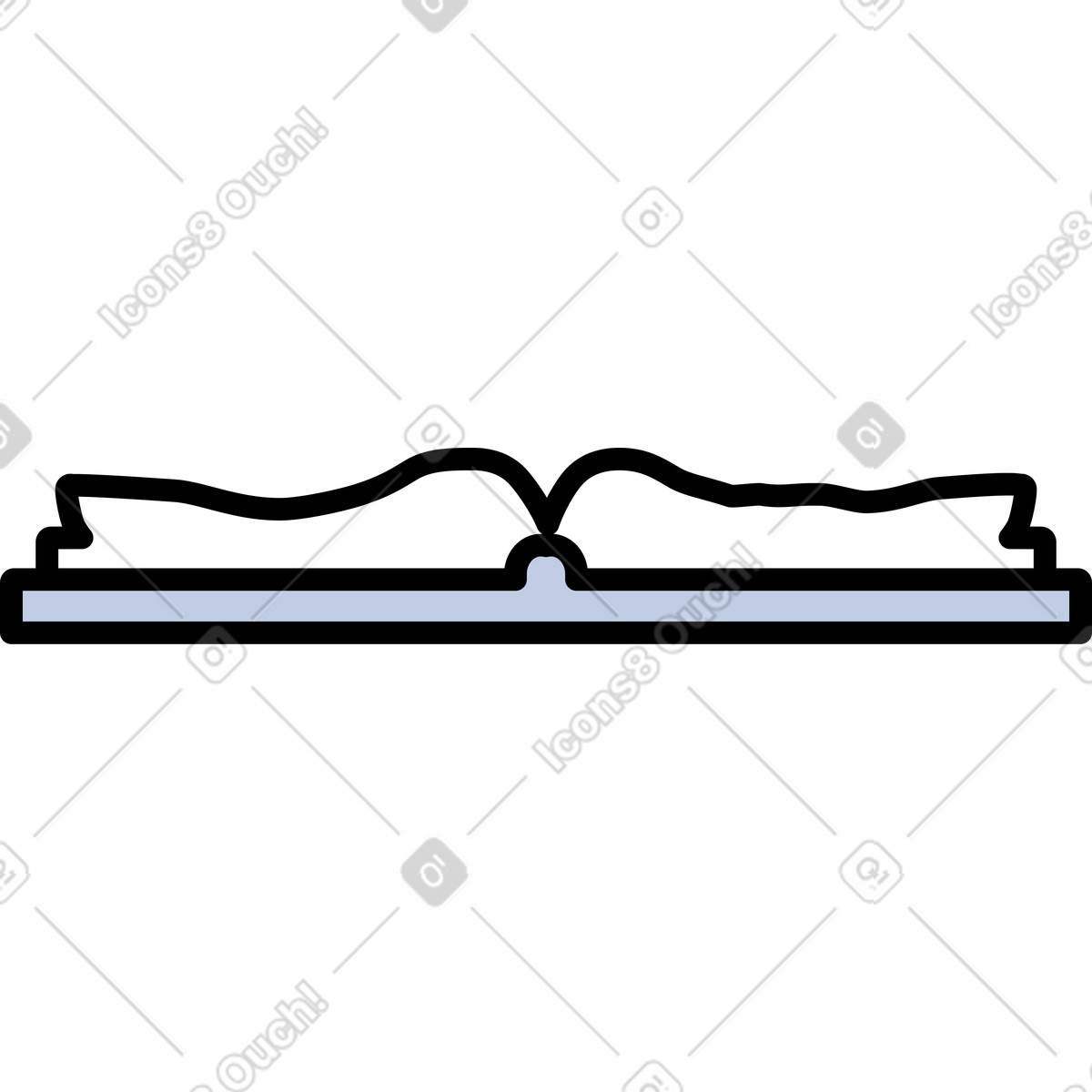 Ilustración Libro abierto en estilo Notes a descargar en PNG y SVG
