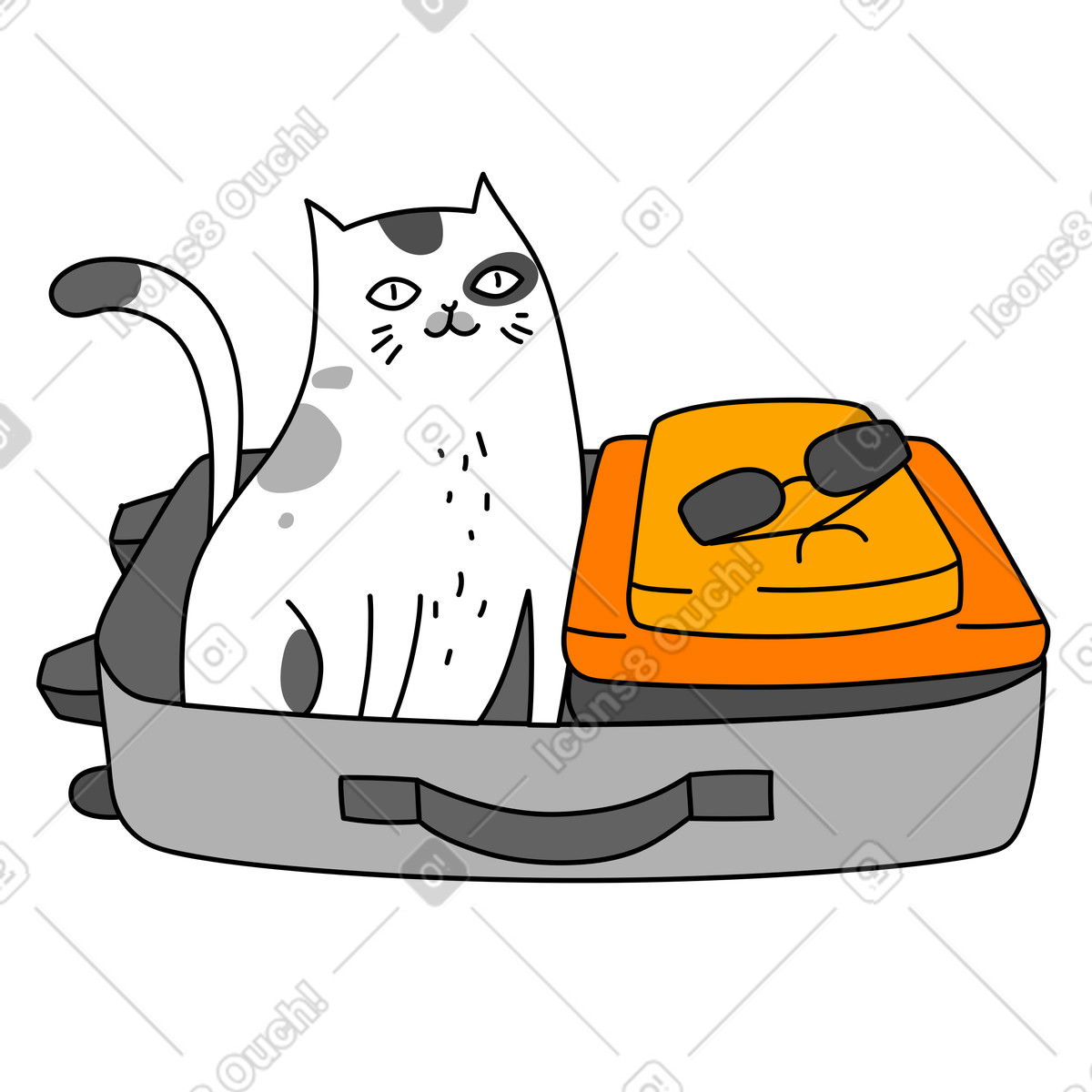 Purr 스타일의 휴가 준비 일러스트레이션 PNG, SVG 다운로드