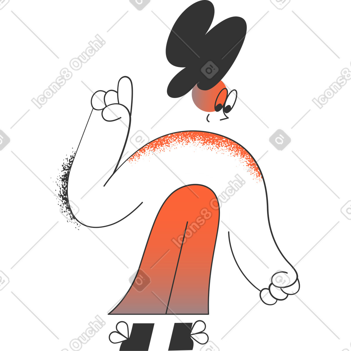 Ilustração de Menina em no estilo Crayon para baixar em PNG, SVG