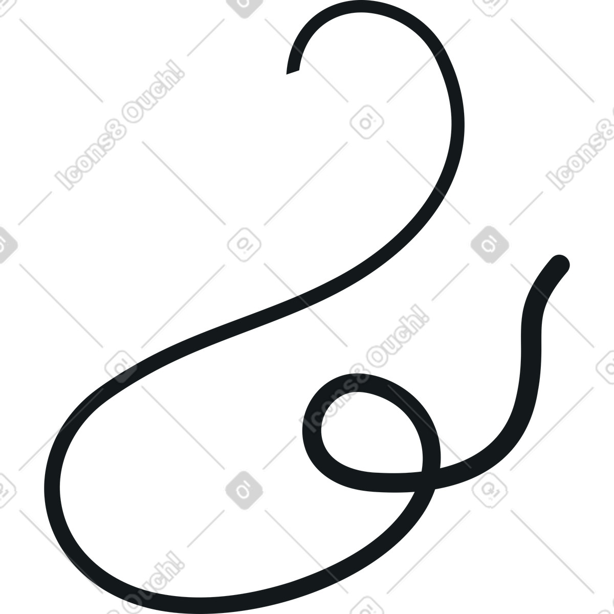 Linea curva, nastro illustrazione in stile Midnight scarica in PNG, SVG