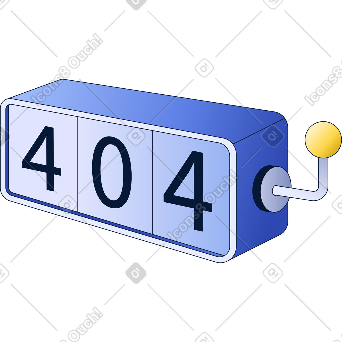 Ilustración Error 404 en estilo Neat a descargar en PNG y SVG