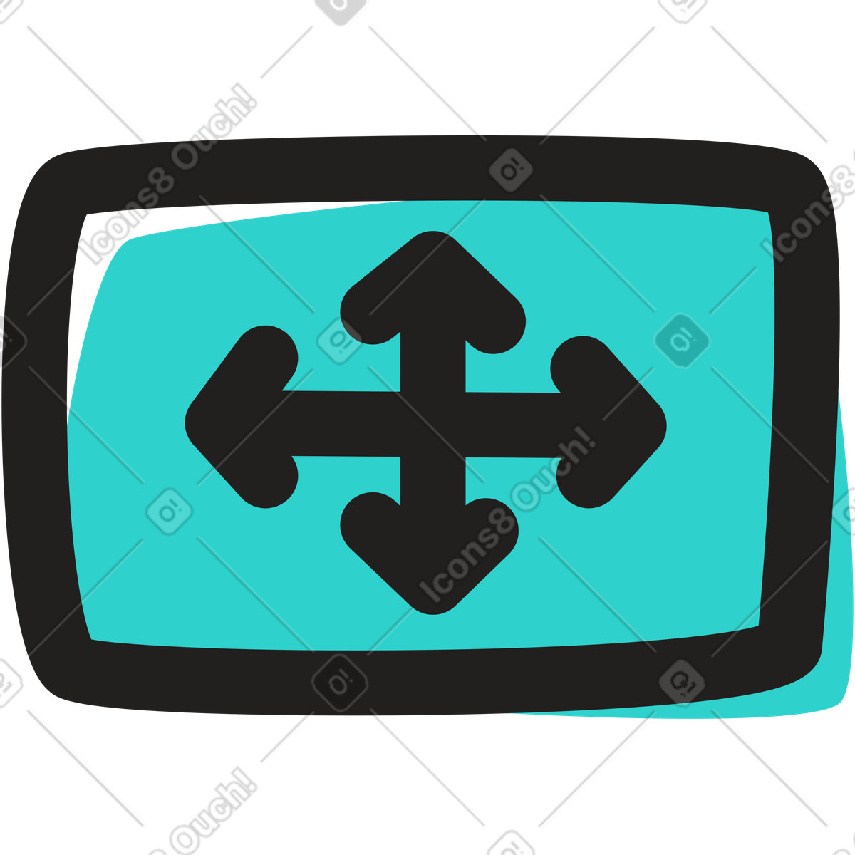 Ilustración Botón de movimiento en estilo Little a descargar en PNG y SVG