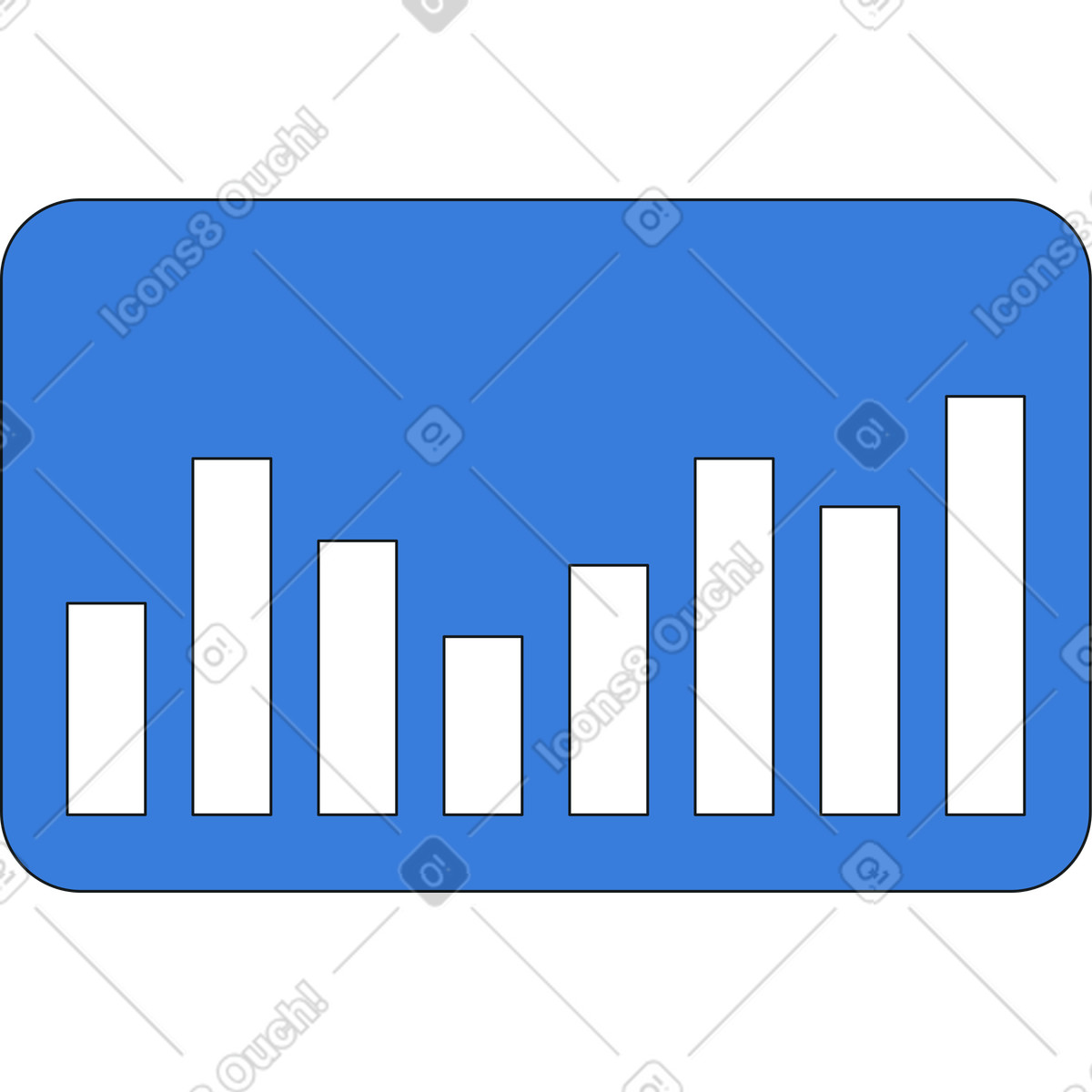 Graph im rechteck illustration in PNG, SVG